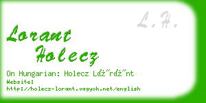 lorant holecz business card